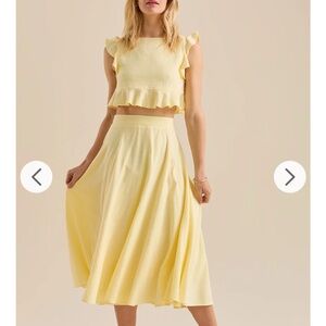 Grace Linen Midi Skirt (Altar’d state) NWT